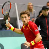 Pablo Carreño durante el partido Pablo Carreño durante el partido