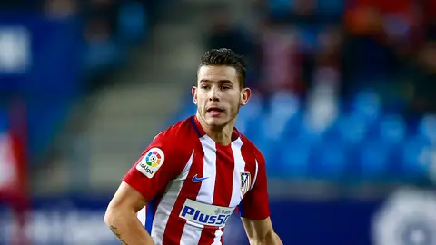 Lucas Hernández durante un partido con el Atlético de Madrid Lucas Hernández durante un partido con el Atlético de Madrid