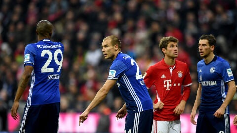 M&uuml;ller, durante el Bayern-Schalke