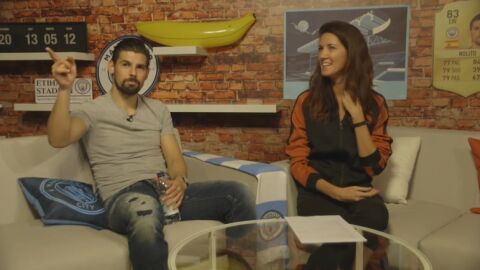 Nolito, durante una entrevista con el City