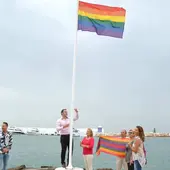 Bandera LGTBI en Marbella Bandera LGTBI en Marbella