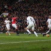 Juan Mata anotando un gol con el United