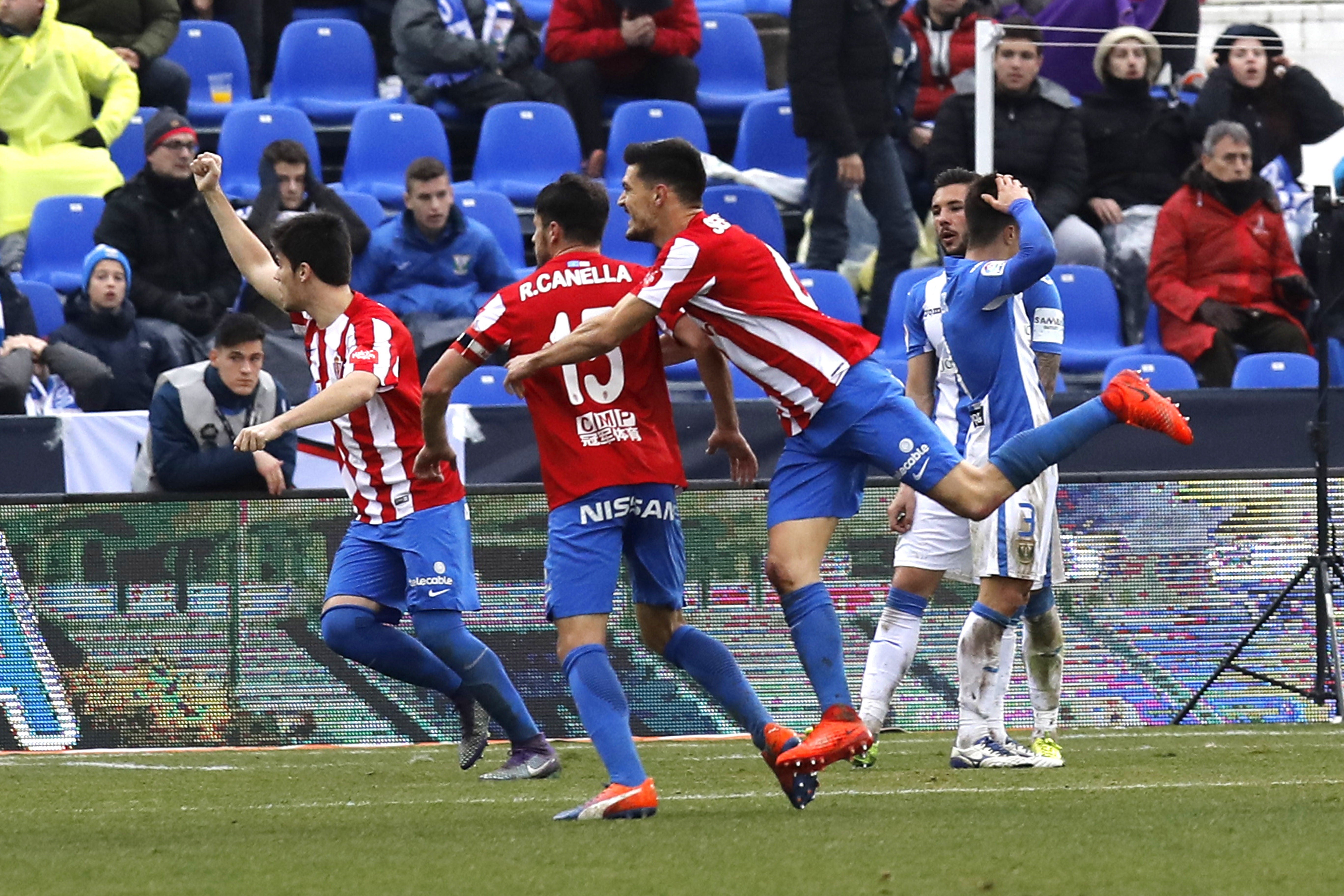 El Sporting logra una balsámica victoria contra el Leganés en Butarque El Sporting logra una balsámica victoria contra el Leganés en Butarque
