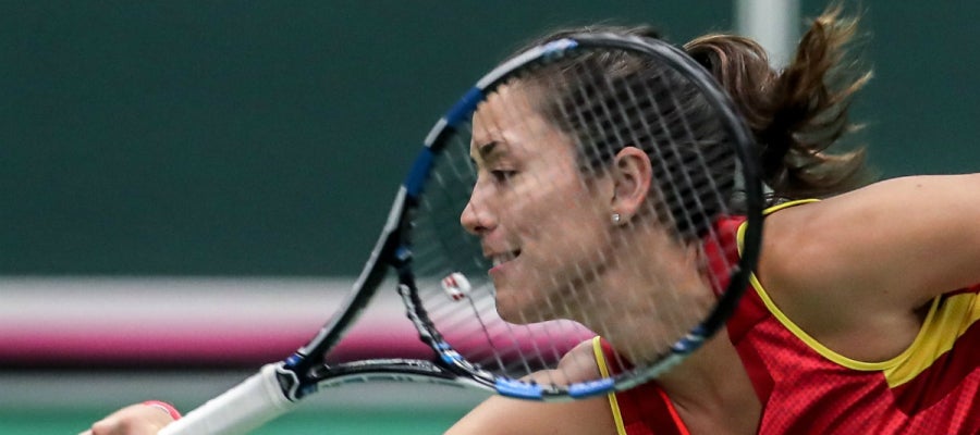 Muguruza, en un partido Muguruza, en un partido