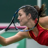 Muguruza, en un partido Muguruza, en un partido