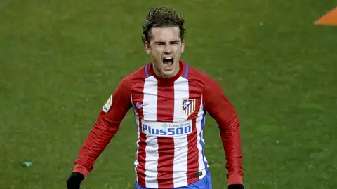 Griezmann, celebrando su gol con el Atleti Griezmann, celebrando su gol con el Atleti
