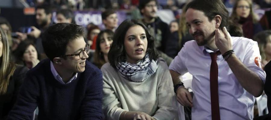 Iñigo Errejón, Irene Montero y Pablo Iglesias Iñigo Errejón, Irene Montero y Pablo Iglesias