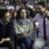 Iñigo Errejón, Irene Montero y Pablo Iglesias