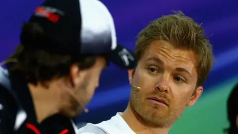 Rosberg y Alonso, en una rueda de prensa Rosberg y Alonso, en una rueda de prensa