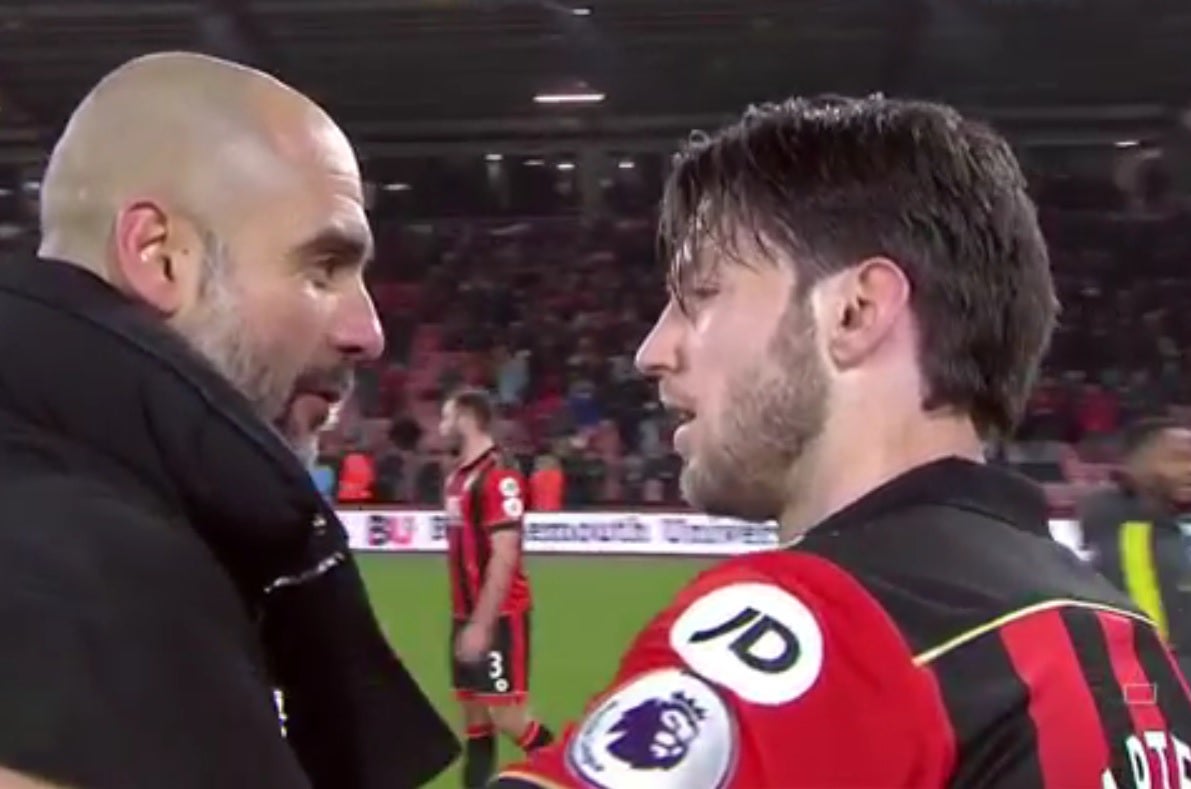 El gran gesto de Guardiola con Arter, jugador del Bournemouth que perdió a su hija en 2015 El gran gesto de Guardiola con Arter, jugador del Bournemouth que perdió a su hija en 2015
