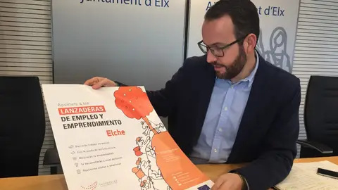 Héctor Diez, concejal de Promoción Económica en Elche. Lanzadera de empleo