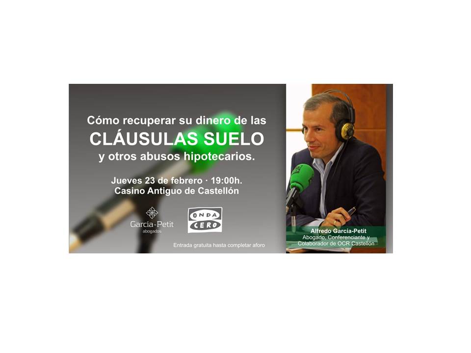García-Petit aclarará todas las dudas legales referentes a las hipotecas García-Petit aclarará todas las dudas legales referentes a las hipotecas