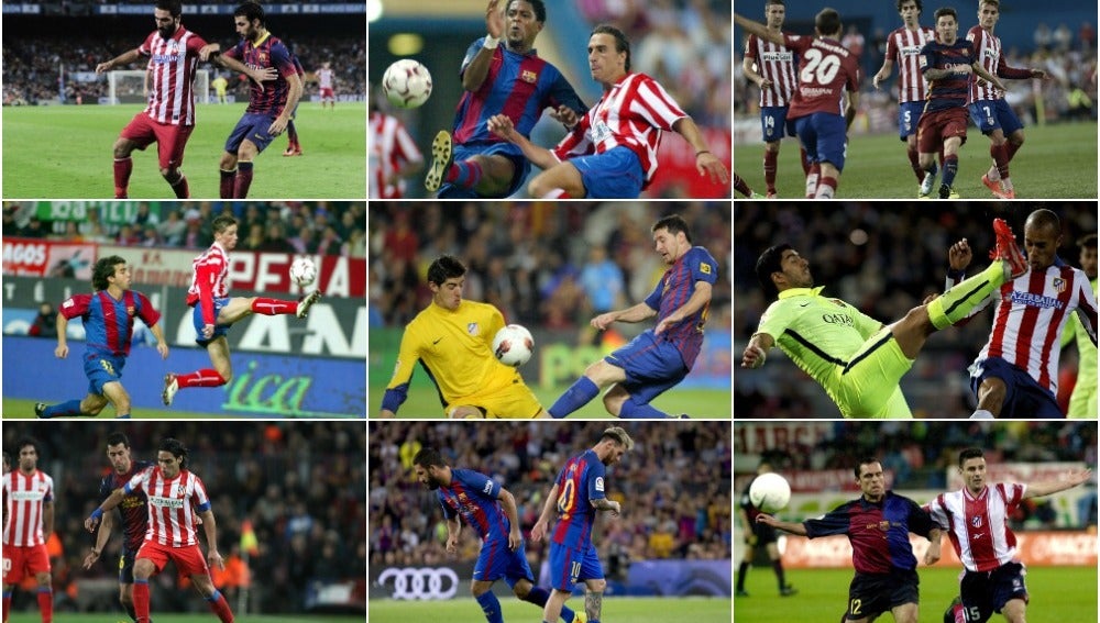 ¿A qué año pertenecen estas fotos del Barça-Atleti? 
