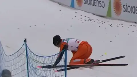 Adrián Ramos durante su prueba en el mundial de Finlandia Adrián Ramos durante su prueba en el mundial de Finlandia