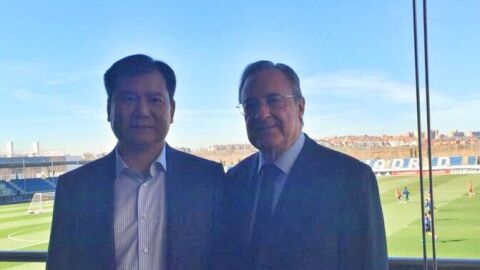 Florentino P&eacute;rez, con el due&ntilde;o del Inter 