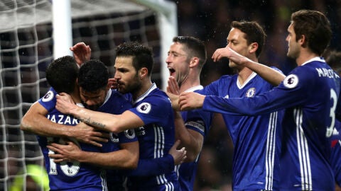El Chelsea celebra un gol
