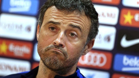 Luis Enrique, en sala de prensa