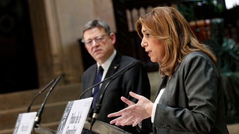 Susana D&iacute;az y Ximo Puig comparecen ante los medios