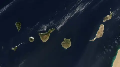 Canarias desde un satélite Canarias desde un satélite