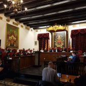 Momento del Pleno Municipal de febrero en el Ayuntamiento de Elche.