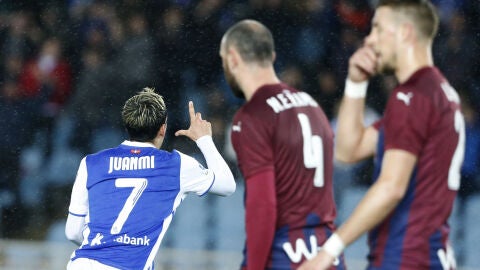 Juanmi dedica su gol a Pablo R&aacute;ez