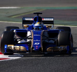 Marcus Ericsson rueda con su Sauber en Montmeló Marcus Ericsson rueda con su Sauber en Montmeló