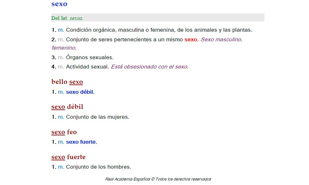 La RAE recoge la petición y actualizará la definición de 'sexo débil' La RAE recoge la petición y actualizará la definición de 'sexo débil'