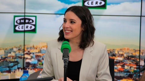 Irene Montero durante una entrevista en Onda Cero