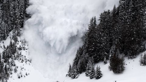 Imagen de archivo de una avalancha de nieve