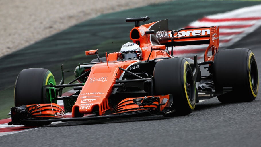 Fernando Alonso, en el trazado de Montmel&oacute;