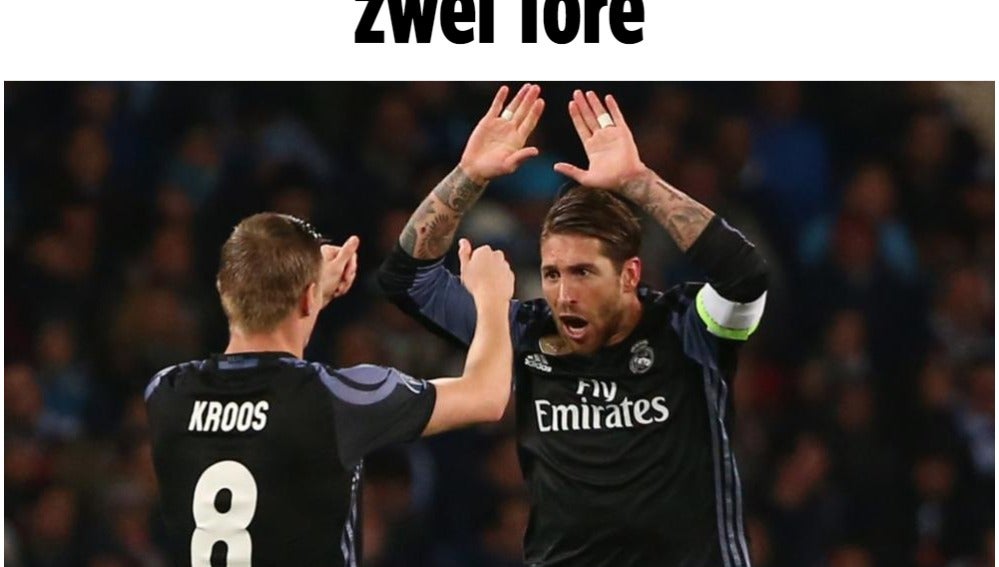 La portada de 'Bild', con Kroos de protagonista junto a Ramos