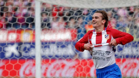 Griezmann celebra su gol contra el Valencia