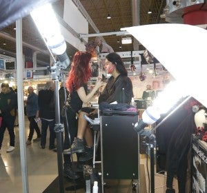 Zona de maquillaje de la feria Jesal Extetic celebrada en IFA. Zona de maquillaje de la feria Jesal Extetic celebrada en IFA.