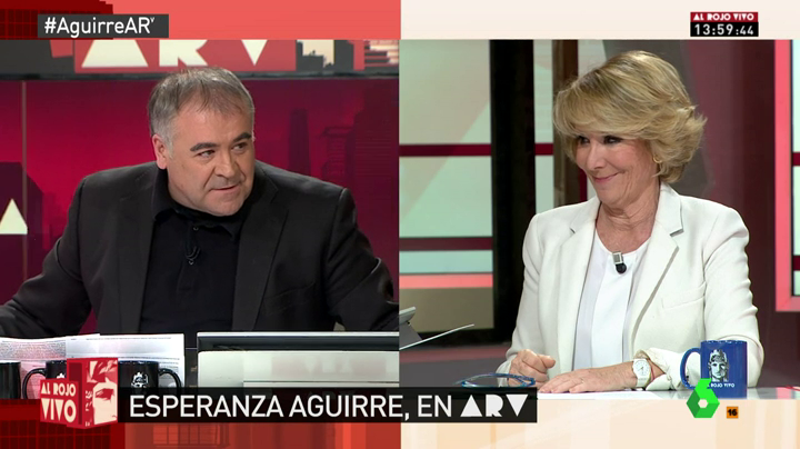 La tele con Monegal: El tenso encuentro entre Ferreras y Esperanza Aguirre en ‘Al rojo vivo’ La tele con Monegal: El tenso encuentro entre Ferreras y Esperanza Aguirre en ‘Al rojo vivo’