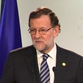 Mariano Rajoy durante su rueda de prensa en Bruselas