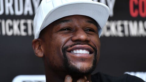 Mayweather, durante una rueda de prensa