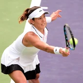 Garbiñe Muguruza, durante su debut en Indian Wells Garbiñe Muguruza, durante su debut en Indian Wells