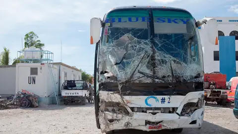 Autubús accidentado en Haití Autubús accidentado en Haití