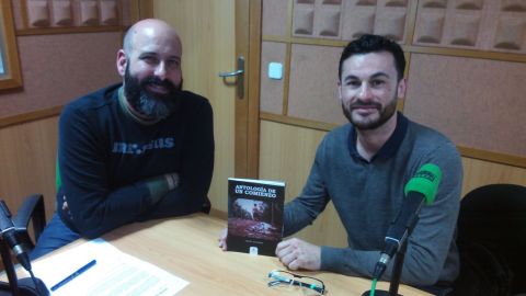 Sergio Mir&oacute; y el escritor Cristo Saavedra Sarmiento