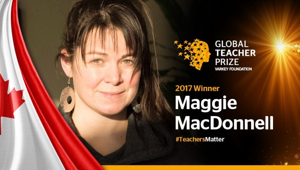 Maggie MacDonell gana el premio a la mejor profesora del mundo