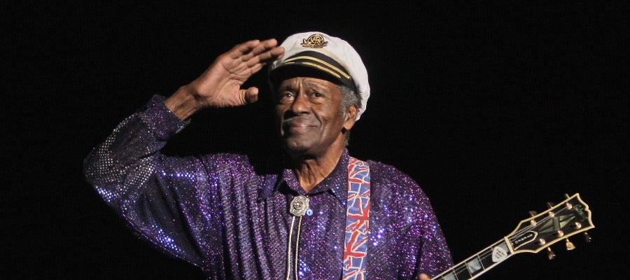 Chuck Berry durante su actuación en 'Les Legendes Du Rock and Roll' (2008) Chuck Berry durante su actuación en 'Les Legendes Du Rock and Roll' (2008)