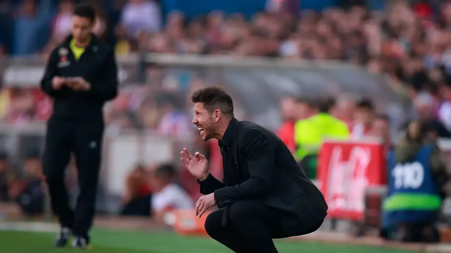 Simeone, en la banda del Vicente Calderón Simeone, en la banda del Vicente Calderón