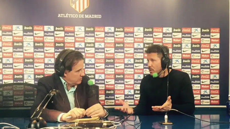 Simeone junto a José Ramón de la Morena Simeone junto a José Ramón de la Morena