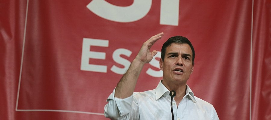 El exsecretario general del PSOE y aspirante a la reelección, Pedro Sánchez El exsecretario general del PSOE y aspirante a la reelección, Pedro Sánchez