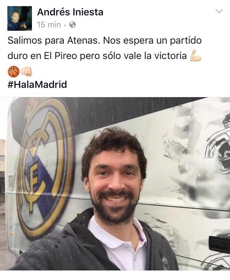 ¿Estuvo Iniesta con el Real Madrid de baloncesto en Atenas? La divertida confusión del community mannager del futbolista ¿Estuvo Iniesta con el Real Madrid de baloncesto en Atenas? La divertida confusión del community mannager del futbolista