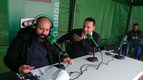 Sergio Mir&oacute; y el alcalde Moya Hip&oacute;lito D&iacute;az