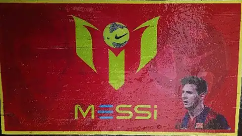 Paquete de cocaína con la cara de Messi Paquete de cocaína con la cara de Messi