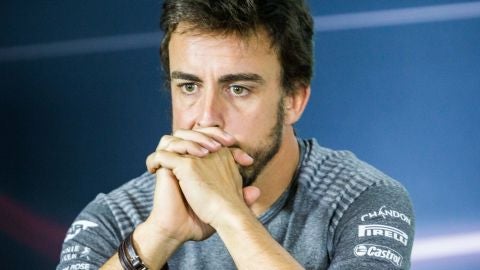 Fernando Alonso, en rueda de prensa
