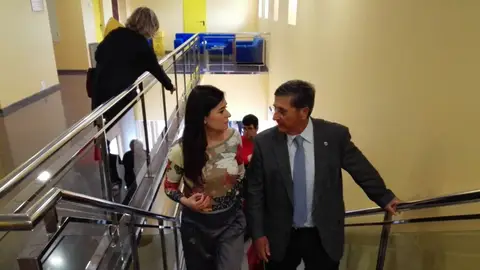 Carmen Montón y Jesús Tadeo Pastor en el Instituto de Bioingenieria de la UMH de Elche. UMH