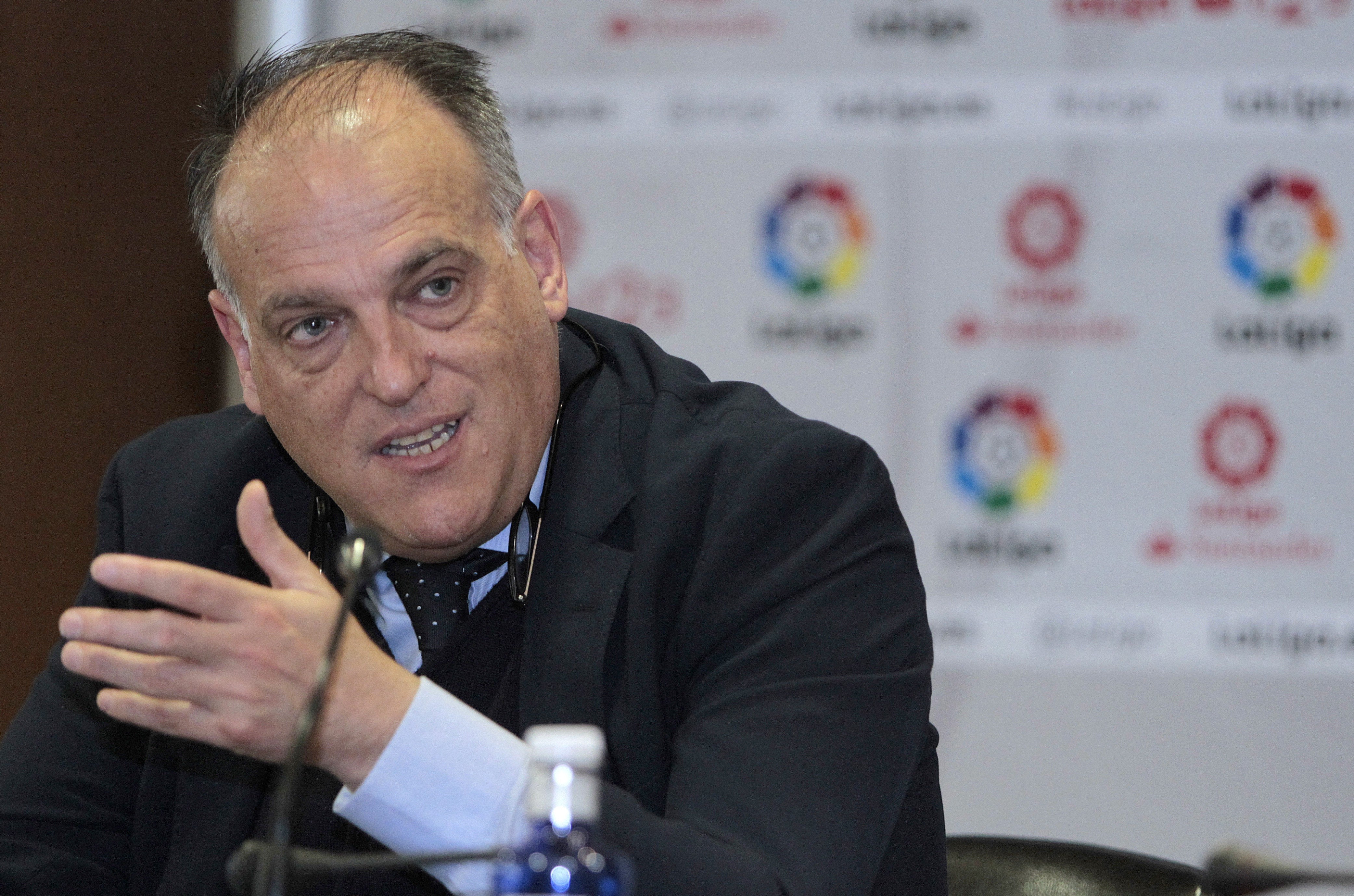 Javier Tebas: "Por desgracia, veo posible una Liga sin el Barcelona y el Espanyol" Javier Tebas: "Por desgracia, veo posible una Liga sin el Barcelona y el Espanyol"
